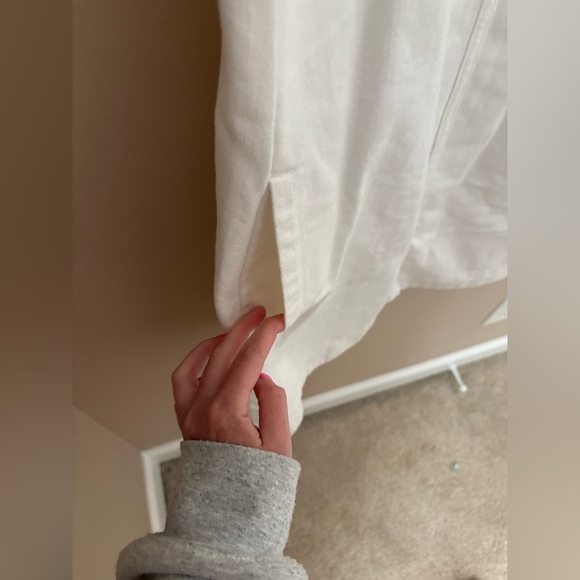 J. Crew White Sleeveless Mini Shift Dress with button detail Size 2 - Picture 4 of 6